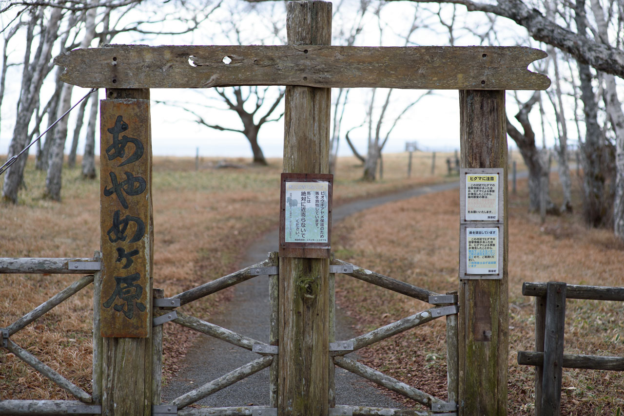 あやめヶ原入口のゲート a gate of the entrance of Ayamegahara