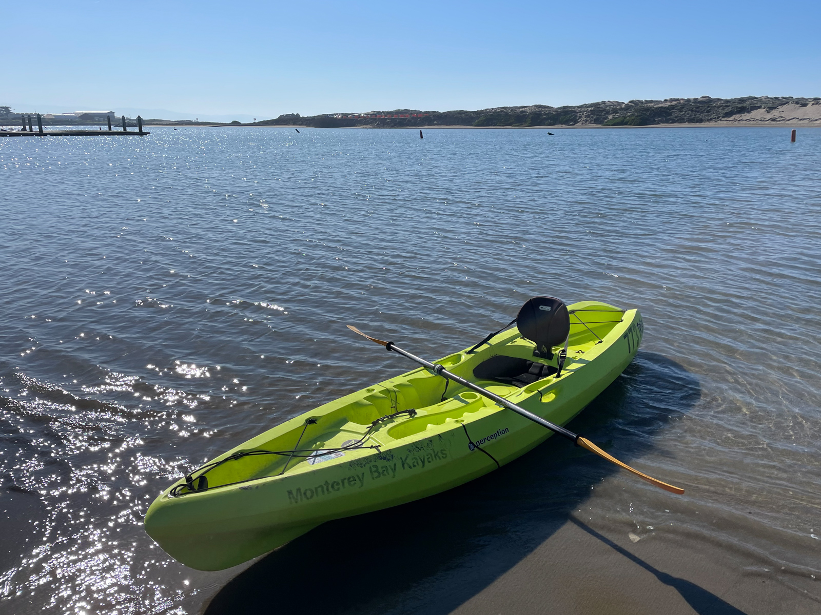 Kayak used, winter, Elkhorn Slough